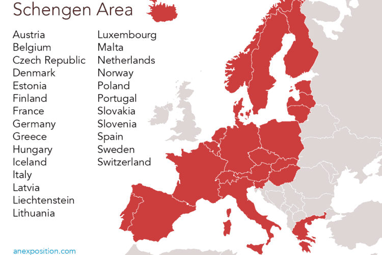 List Schengen Countries you can visit with Schengen visa