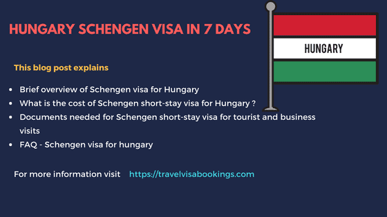 Hungary Schengen visa in 7 days