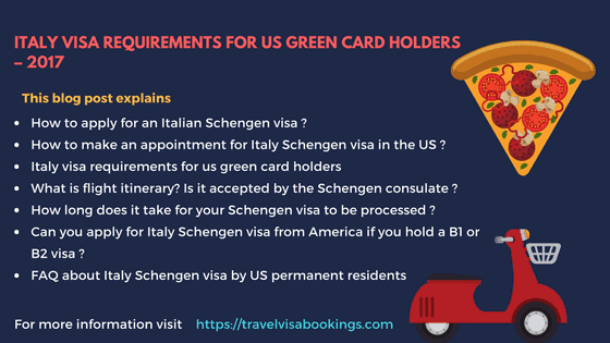 Italy visa requirements for US green card holders