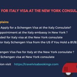 Italy visa requirements for New york