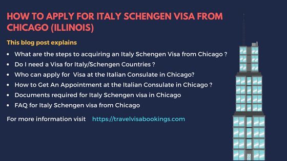 How To Apply For Italy Schengen Visa From Chicago (Illinois) – Apply Online