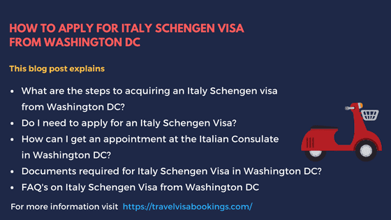 Italy Schengen Visa Washington DC
