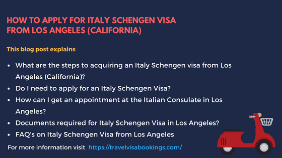 Italy Schengen Visa Los Angeles