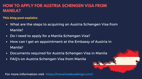 Austria Schengen visa from Manila