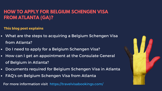 Belgium Schengen visa from Atlanta, GA