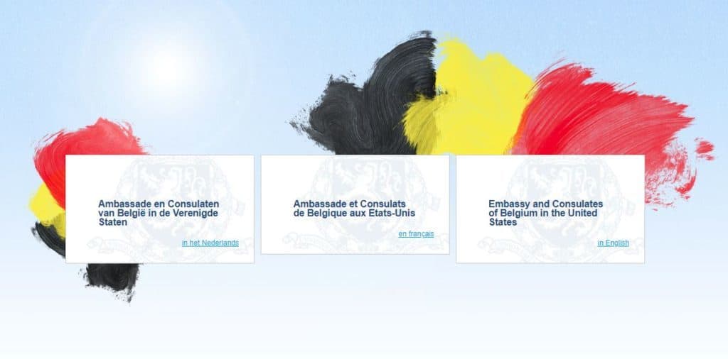 Belgium consulate website