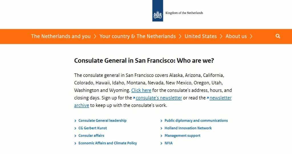 Get Netherlands visa appointment in San Francisco
