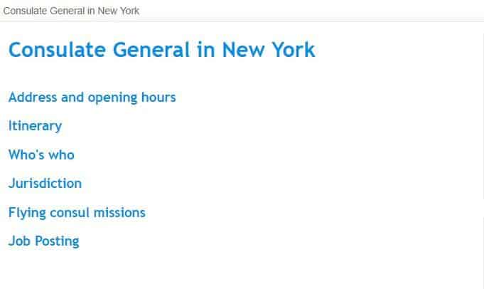 Click on jurisdiction - Belgian consulate in NY