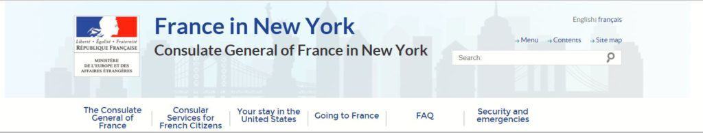 Official website of Consulate General of France in New York