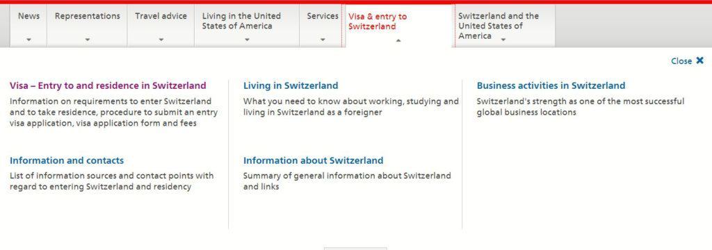 Visa – Entry to and residence in Switzerland