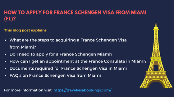 France Schengen Visa from Miami (FL)
