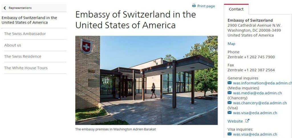 Consulate General of Switzerland in Washington