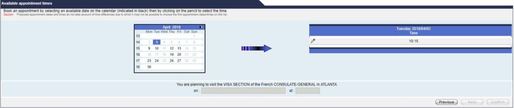 Booking appointment at Atlanta Consulate 3