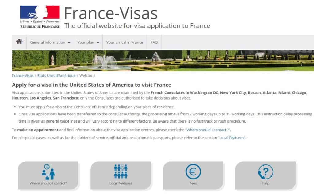 official website for visa application in Atlanta