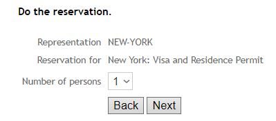 Reservation for visa appointment