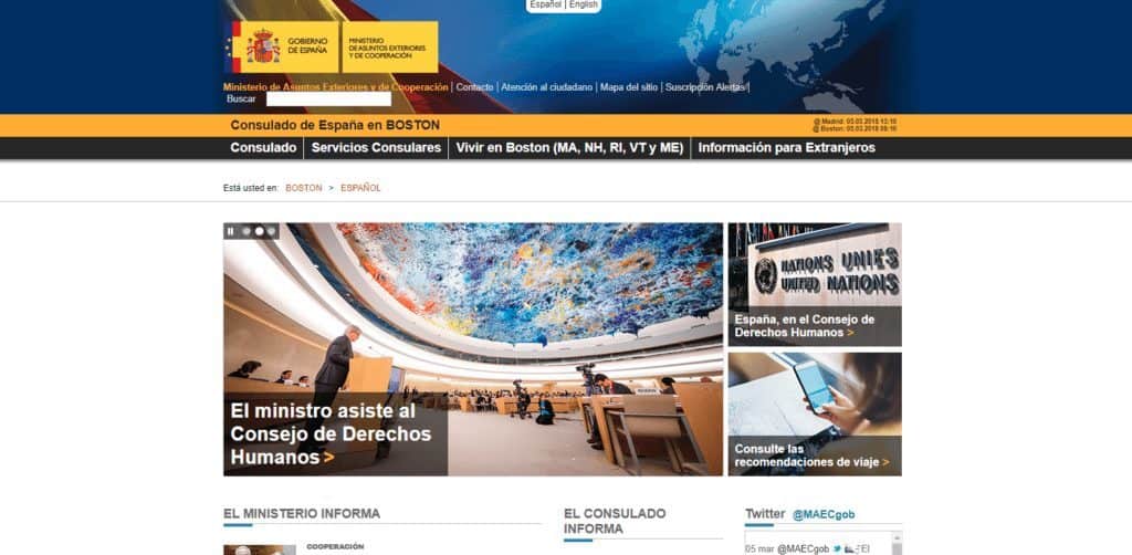 Official website of spanish consulate in boston 1