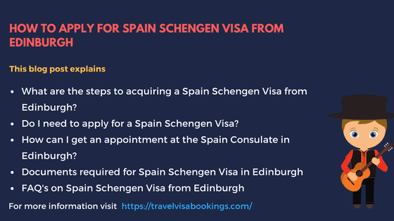 Spain Schengen Visa from Edinburgh