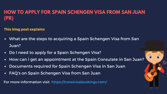 Spain Schengen Visa from San Juan