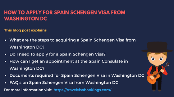 Spain Schengen Visa from Washington DC
