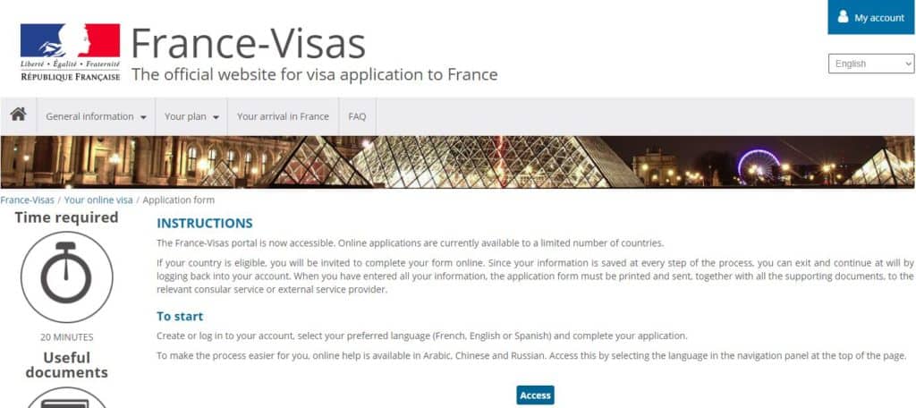 Blank schengen visa application form