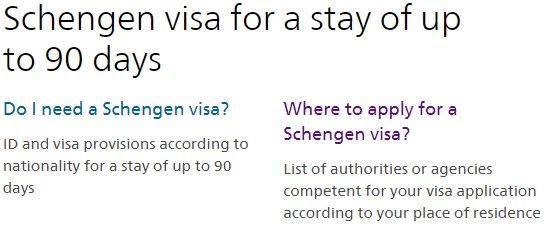 Short-stay Schengen visa 