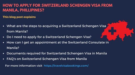 Switzerland Schengen visa from Manila