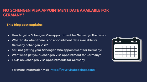 How to get Germany Schengen visa appointment easily?
