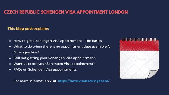 Czech republic visa appointment from london