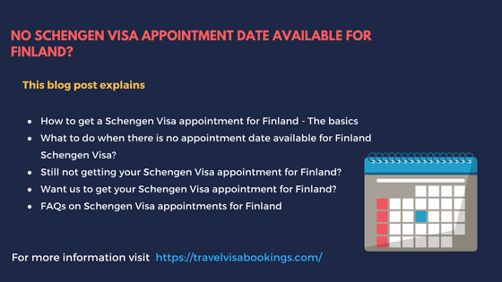 No Schengen visa appointment for Finland