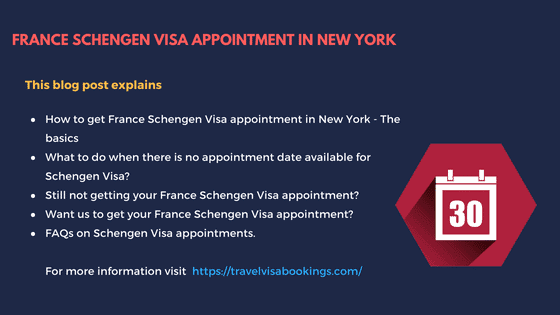 France Schengen visa appointment in New York