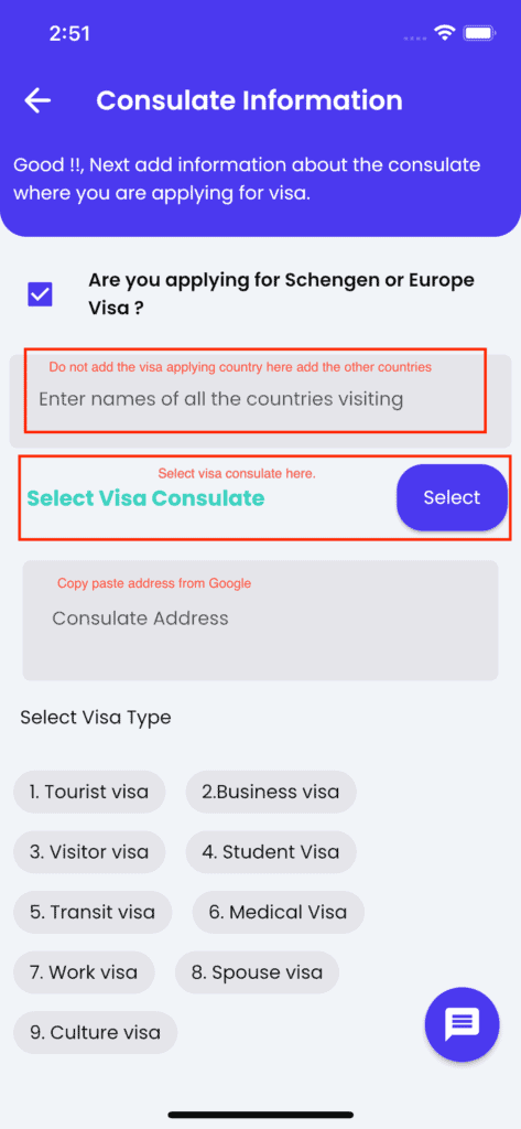Create Cover letter for visa with Blinkdocs